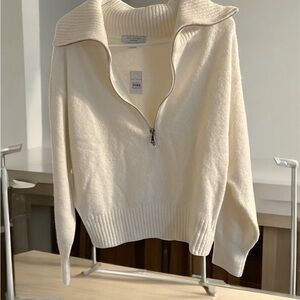 Ann Taylor Cream Cowl Neck Sweater